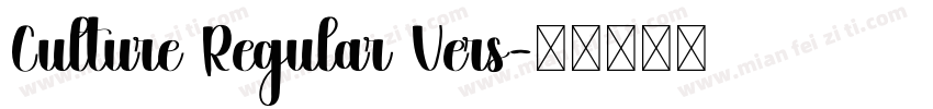 Culture Regular Vers字体转换
